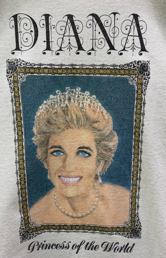Vintage 90s Diana Princess Of The World T shirt /… - image 4