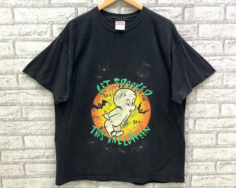 vintage 90s Casper Get Spooked This Halloween La famille Fantôme Horreur Dessin animé Film T-shirts
