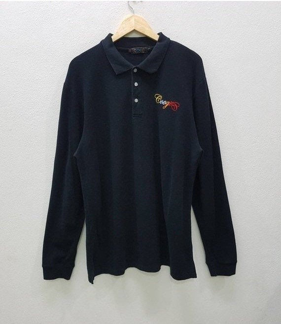 Vintage Coogi Polo Shirt Long Sleeve T-shirts Embroidery Big Logo