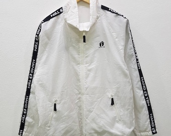 Vintage Hang Ten Reversible Windbreaker Jacket Nice Design Hang Ten On Sleeve Style Rare
