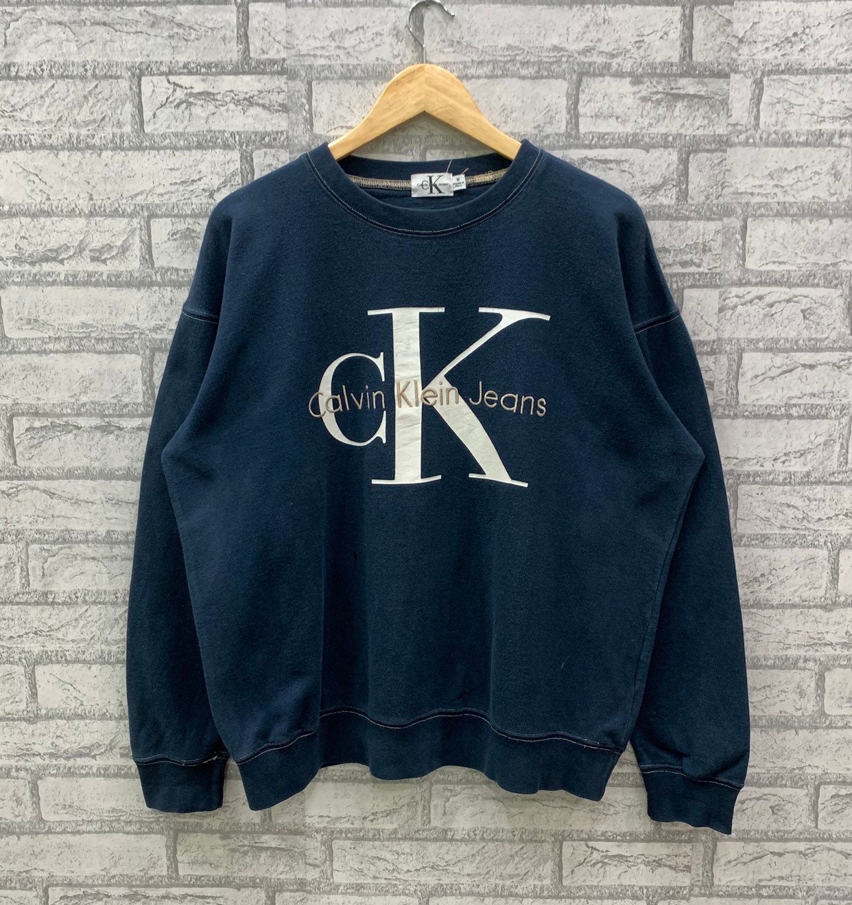 Vintage 90s Calvin Klein Jeans CK Sweatshirts Big Logo Crewneck 