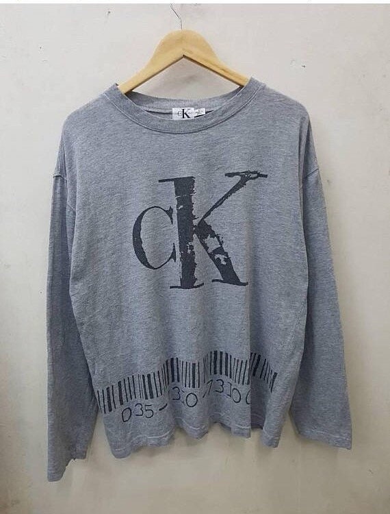 Vintage Calvin Jeans Klein CK Big Logo Long Sleeve Sweatshirts Hip