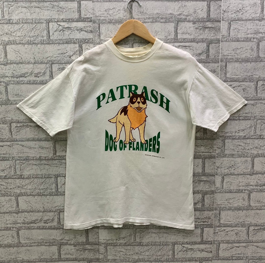 守*谷様 60s vintage sweet shirts フェード 無地 ラグ RARE!!! Vintage 90s Patrash Dog of Flanders Japanese Animated