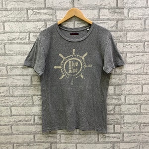 Vintage Blue Blue Japanese Brand T-shirts Nice Design