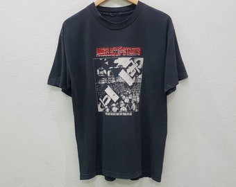 Vintage Angelic Upstarts Tenemos que salir de este lugar Promo camisetas Punk Rock Oi Music Tees