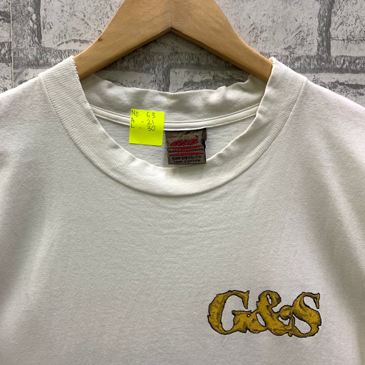 ゴードン&スミス　G&S スケボー　スケーター　サーファー　サーフィン　レトロ　クラシック　ビンテージ　ロングTシャツ　希少　Z-BOYS ヴィンテージ ゴードン アンド スミス G & S サーファー
