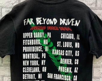 1994 Pantera Far Beyond Driven Tシャツ 90s Pantera Vintage T Shirt 1994 Far Beyond Driven Tour Cities