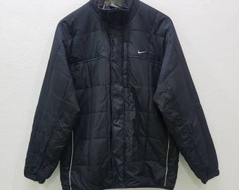 Vintage Nike Swoosh Ricamo Logo Giacca Maglione Full Zipper Button Down