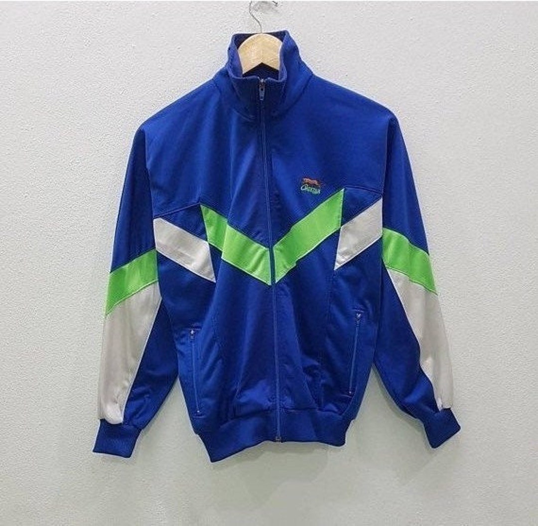 Vintage Cheetah Sweater Jacket Full Zipper Embroidery Small Logo