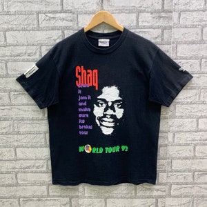 RARE!! Vintage 90s Reebok Shaq World Tour Shaquille O,Neal Basketball T-shirts