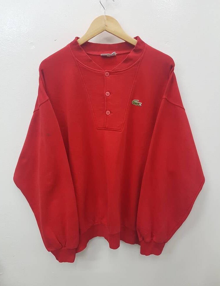 希少　80s　ヴィンテージ　CHEMISE LACOSTE　マウンテンパーカー Vintage Chemise Lacoste Sweatshirts Style Button Down Size 7