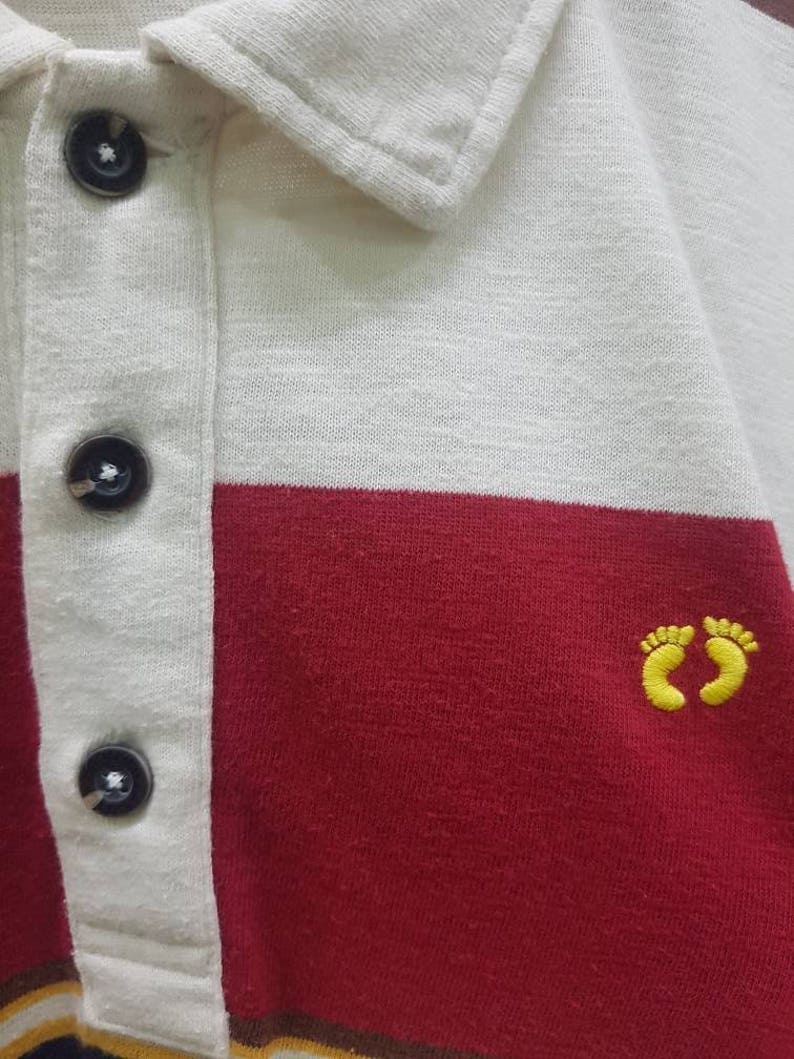 Vintage Hang Ten Polo Shirt Big Stripe Style Surfing Nice Design