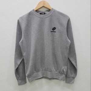 Vintage Lotto Sweatshirts Small Logo Embroidery Jumper Crewneck  Gray Colour