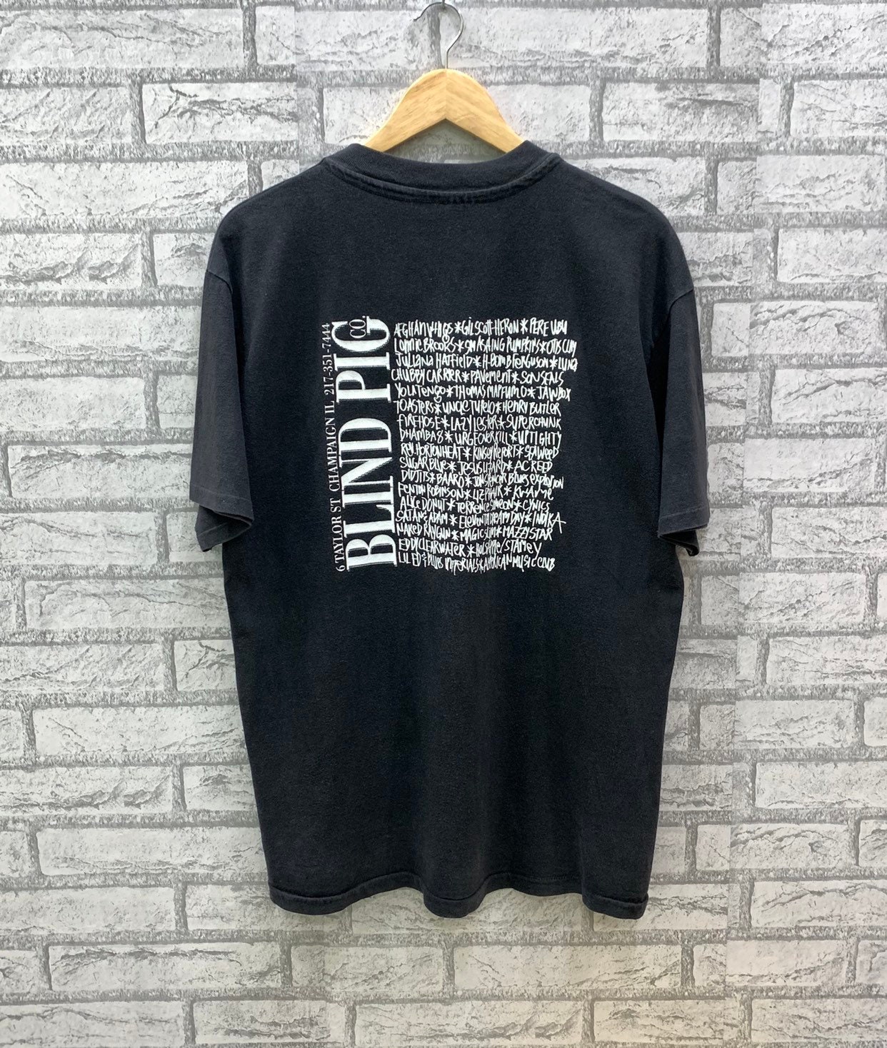 VINTAGE BLIND PIG RECORDS NEW DEADSTOCK T SHIRT BLACK MED