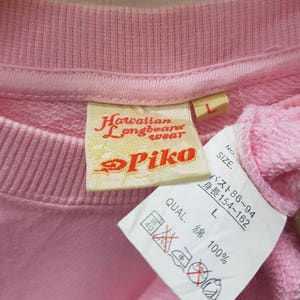 Vintage Piko Sweatshirts Nice Design Unisex Clothing Pink Colour image 4
