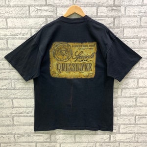 Vintage anni &#39;90 Quiksilver Board Shorts Speciale Quiksilver Surfing Back stampa T-shirt XL Size