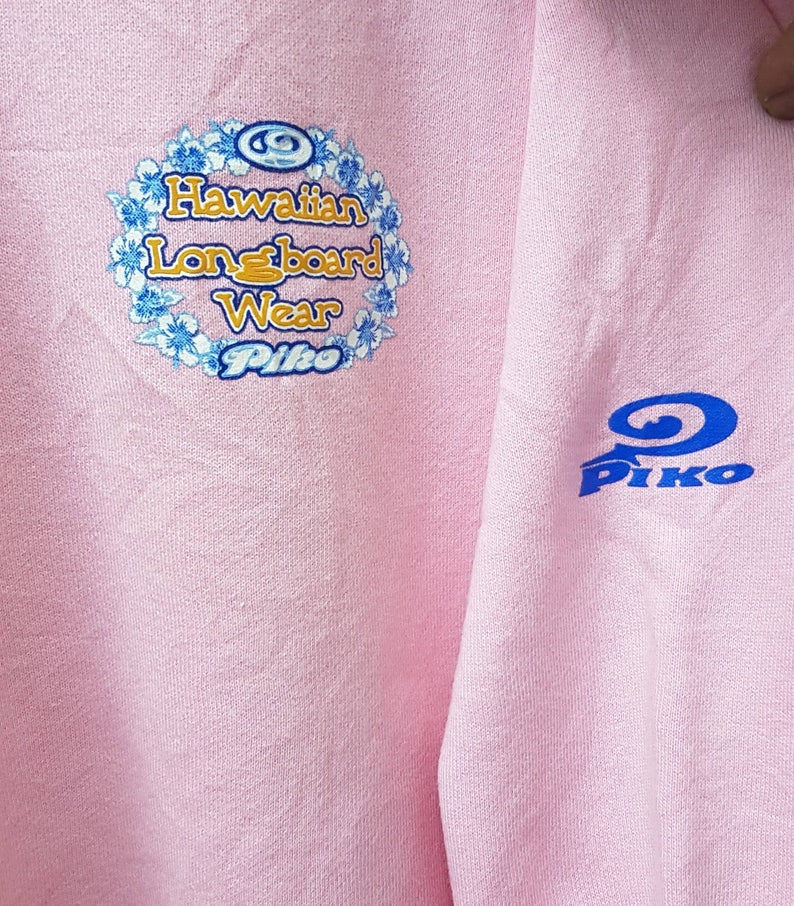 Vintage Piko Sweatshirts Nice Design Unisex Clothing Pink Colour image 3