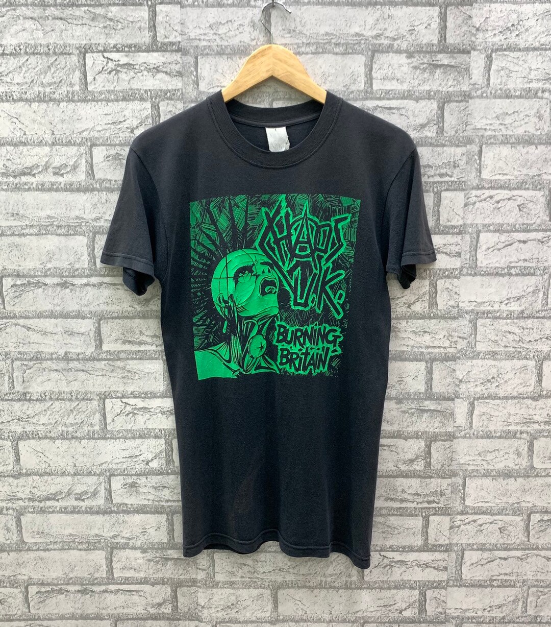 CHAOS UK バンド　ダメージTシャツ CHAOS U.K tour tee L white - メルカリ