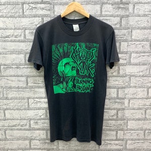 Vintage Chaos UK Burning Britain Hardcore Punk Rock Band England T-shirts Tee