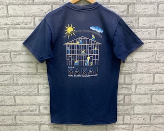 Vintage U.S.A Sakai Real Estate Maintenance T-shirts Faded