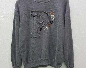 Vintage Polo Club Sweatshirts Big Logo Embroidery Spell Out Nice Design