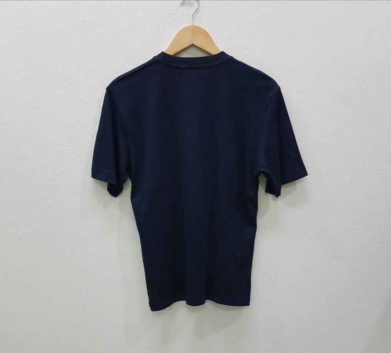 Vintage Courreges Paris T-shirts Multicolour Logo/ Embroidery Spell Out Logo Courrèges Paris Nice Design Blue Black Colour image 2