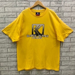 Vintage Karl Kani Jeans T-shirts Made In Usa Big Logo Spell Out Streetwear Shirt
