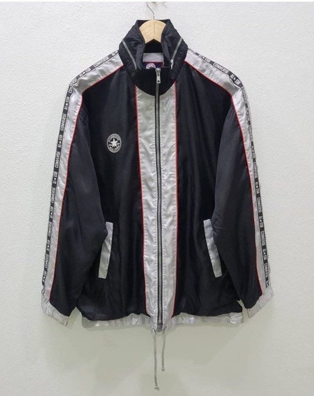 Vintage Converse All Star Windbreaker Sweater Jacket Full Vintage Converse All Star Windbreaker Sweater Jacket Full