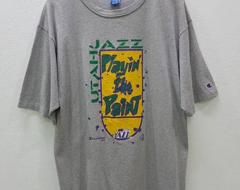 Vintage Champion T-shirts Utah Jazz Playin The Paint NBA Champion Verenigde Staten Shirt
