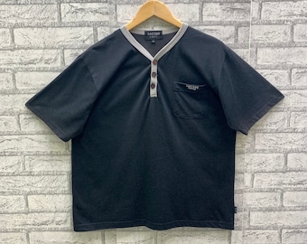 Vintage Sacsny Y'saccs by Yohji Yamamoto Japanische Designer T-Shirts Stil Halbknopf Stickerei Logo Single Pocket Nice Design