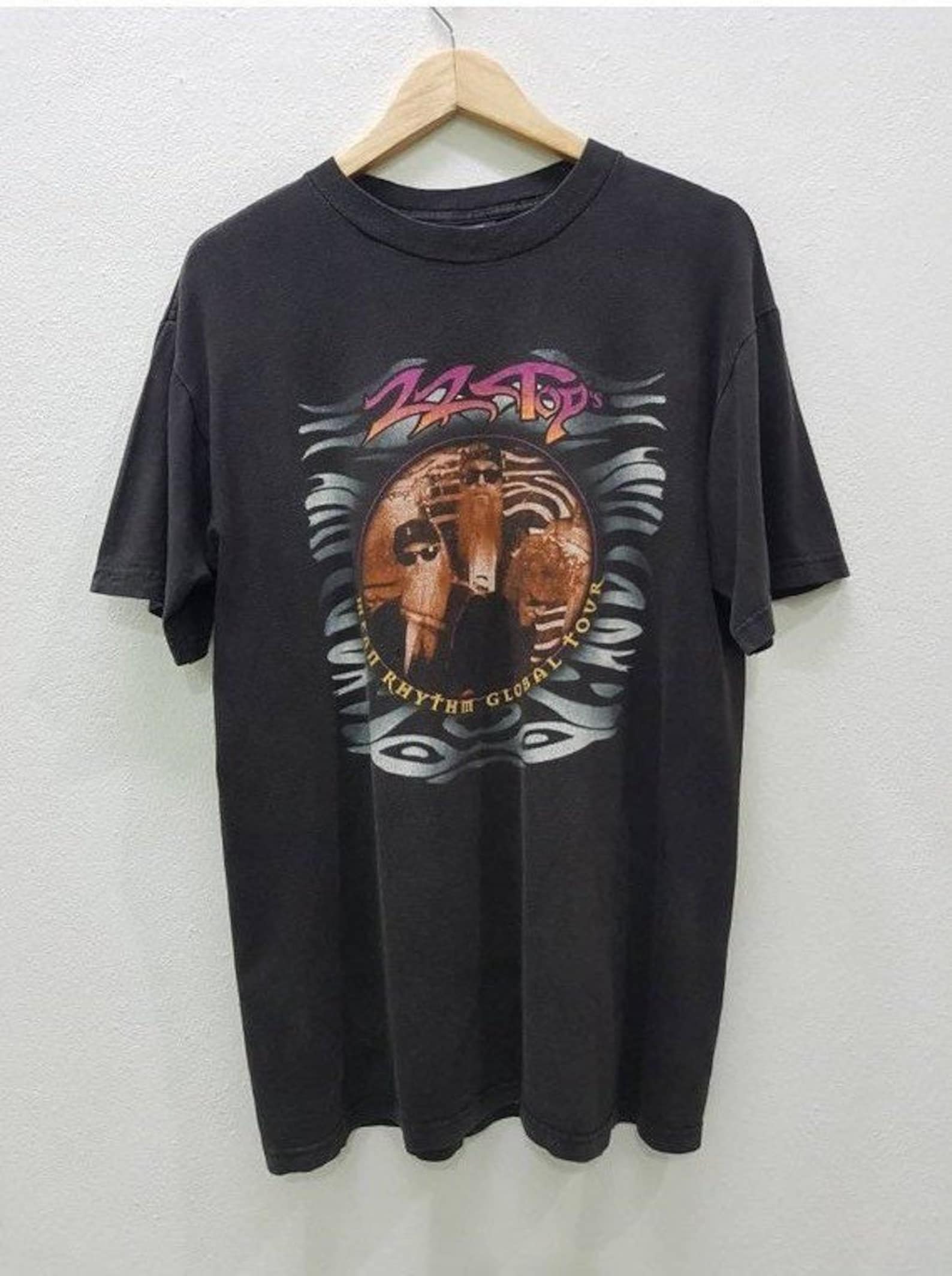 Vintage ZZ Top 90's Mean Rhythm Global Tour Music Rock Band T-shirts ...