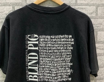 レア!!! ヴィンテージ 90 年代 Blind Pig Co Records バンド T