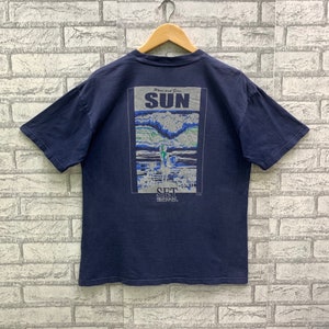Vintage Maui And Sons Sun Set Blvd Surfboards Surfing Back Print T-shirts