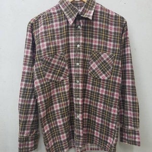 Vintage Dickies Button Down Shirt Workwear Made In Yugoslavia Medium Size