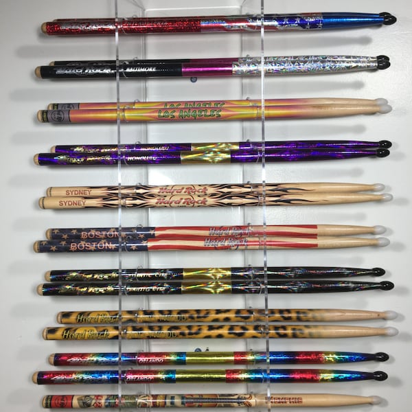 Drumstick-display | 10 sets | Drumstokhouder | Drumstokkenrek | Acryl