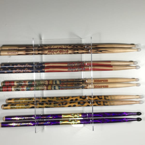 Drumstick Display | 5 Sets | Drumstick Holder | Drumstick Rack | Acrylic Display