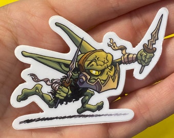 Goblin Running with Dagger - Vinyl Sticker