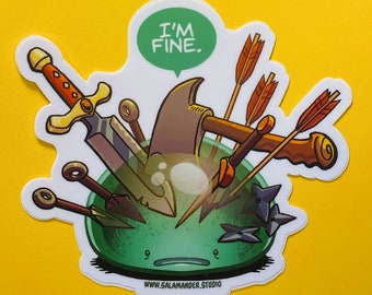 I'm Fine Slime - Vinyl Sticker