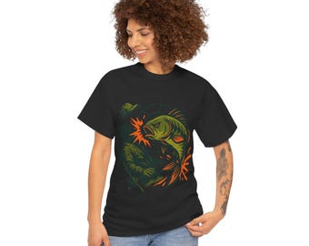 Fishing Graphic Tee: Outdoors Adventure, Unisex Cotton Shirt