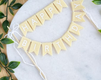 Personalisierte Wimpelkette Tortengirlande - Tortengirlande in verschiedenen Farben für Geburtstag, Abschlussfeier, Hochzeit, Jubiläum, Verlobung