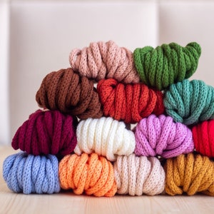 Handmade Knitted Cotton Cord - Tricotin Icord for Crafts image 2