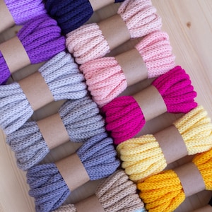Handmade Knitted Cotton Cord - Tricotin Icord for Crafts image 10