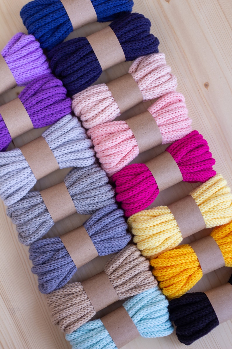 Handmade Knitted Cotton Cord - Tricotin Icord for Crafts image 10