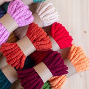 Handmade Knitted Cotton Cord - Tricotin Icord for Crafts image 4