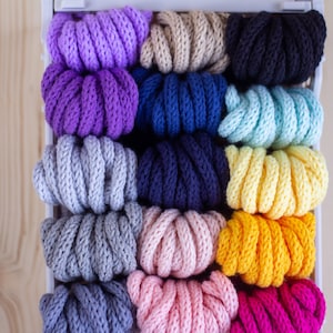Handmade Knitted Cotton Cord - Tricotin Icord for Crafts image 9