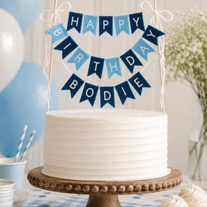 Personalized Bunting Cake Topper - Custom Name Flag Cake Banner in Various Colors for Birthday, Graduation, Wedding, Anniversary, Engagement image 10