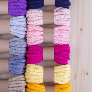 Handmade Knitted Cotton Cord - Tricotin Icord for Crafts image 8