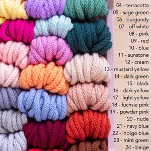 Handmade Knitted Cotton Cord - Tricotin Icord for Crafts image 7