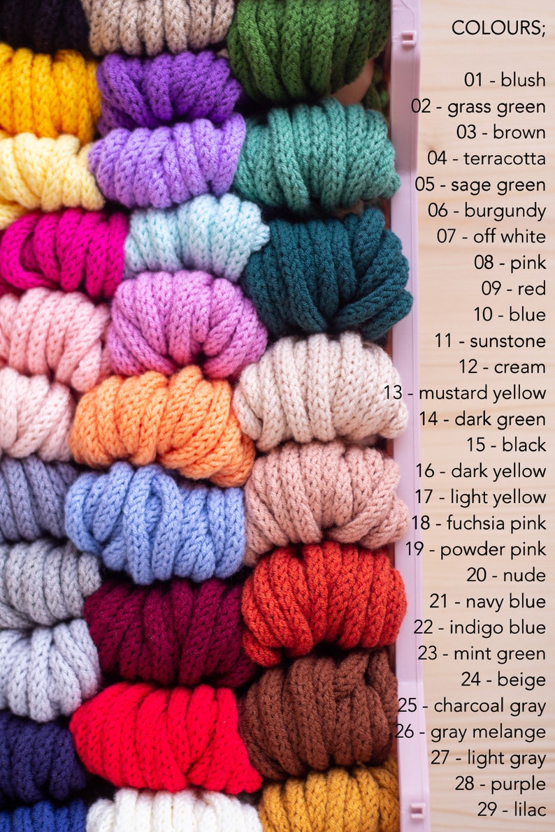Handmade Knitted Cotton Cord - Tricotin Icord for Crafts image 7