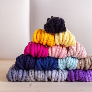 Handmade Knitted Cotton Cord - Tricotin Icord for Crafts image 5